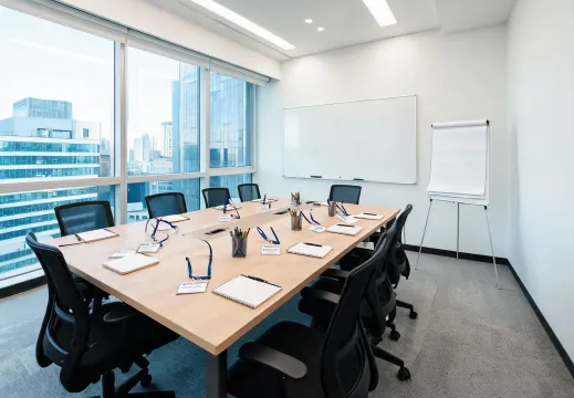 Corporate training room presentation supplies